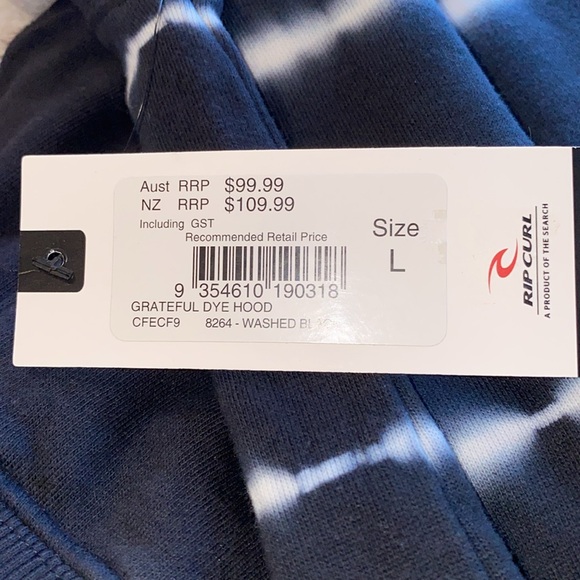 NWT Ripcurl Grateful Dye Hoodie Sweatshirt - Picture 8 of 8